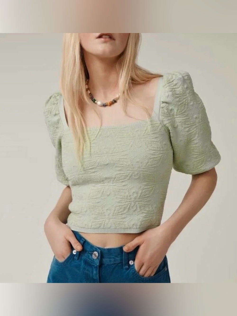 Zara Jacquard Knit Top